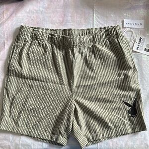 PacSun x Playboy Green Athletic Shorts with Relaxed Fit